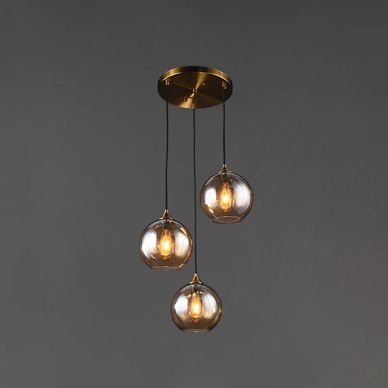 Contemporary Sphere Pendant Lights Blown Glass Hanging Pendant Lights for Bedroom Clearhalo 'Ceiling Lights' 'Glass shade' 'Glass' 'Modern Pendants' 'Modern' 'Pendant Lights' 'Pendants' Lighting' 2553123