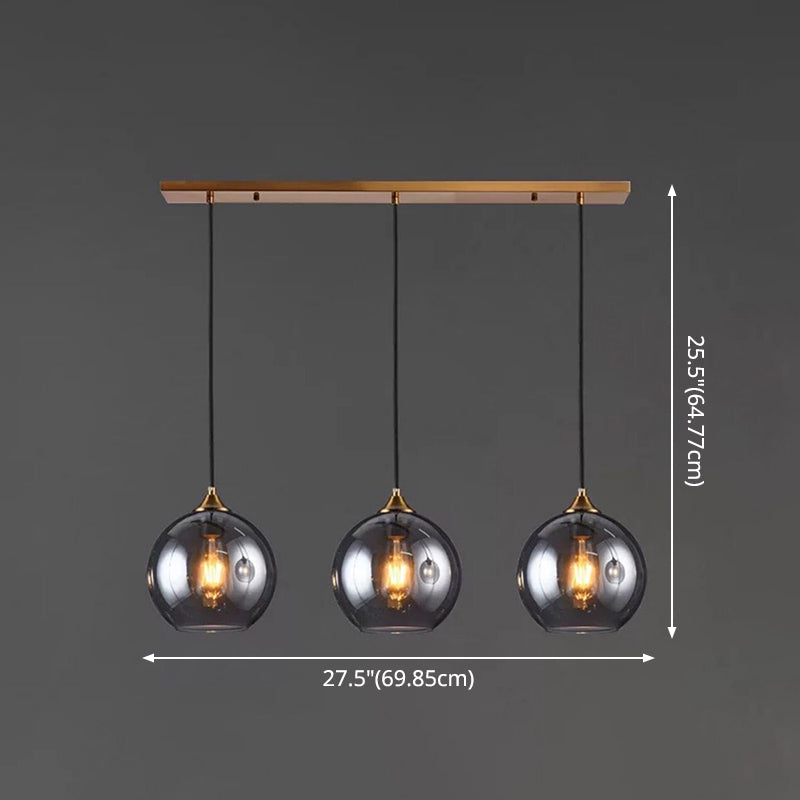 Contemporary Sphere Pendant Lights Blown Glass Hanging Pendant Lights for Bedroom Clearhalo 'Ceiling Lights' 'Glass shade' 'Glass' 'Modern Pendants' 'Modern' 'Pendant Lights' 'Pendants' Lighting' 2553124