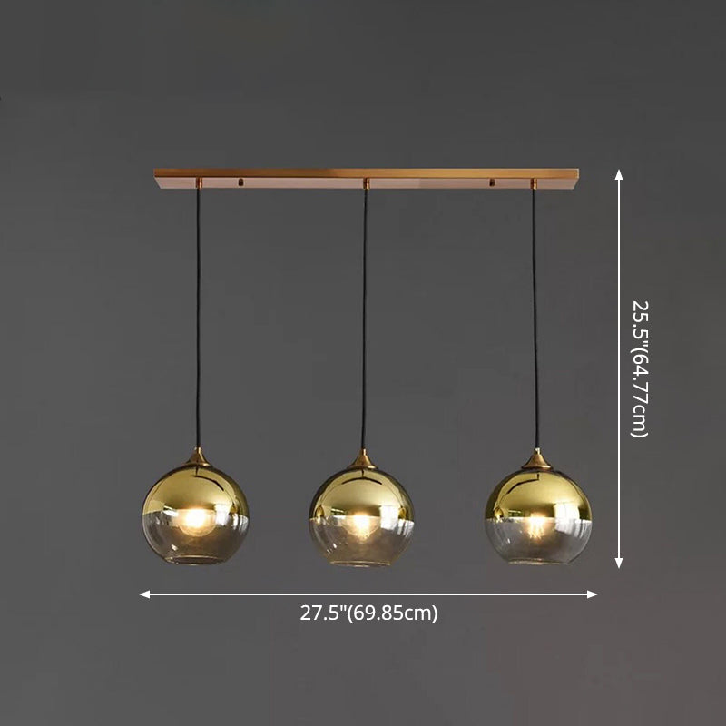 Contemporary Sphere Pendant Lights Blown Glass Hanging Pendant Lights for Bedroom Clearhalo 'Ceiling Lights' 'Glass shade' 'Glass' 'Modern Pendants' 'Modern' 'Pendant Lights' 'Pendants' Lighting' 2553125