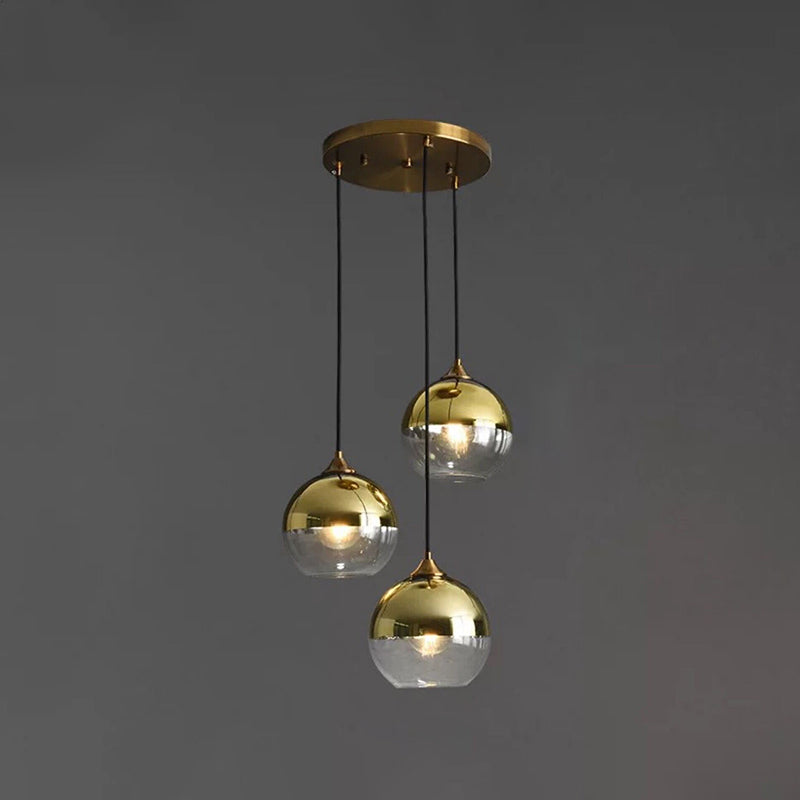 Contemporary Sphere Pendant Lights Blown Glass Hanging Pendant Lights for Bedroom Clearhalo 'Ceiling Lights' 'Glass shade' 'Glass' 'Modern Pendants' 'Modern' 'Pendant Lights' 'Pendants' Lighting' 2553126