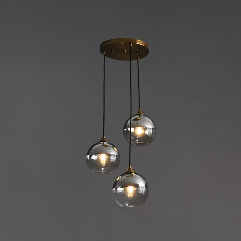Contemporary Sphere Pendant Lights Blown Glass Hanging Pendant Lights for Bedroom Clearhalo 'Ceiling Lights' 'Glass shade' 'Glass' 'Modern Pendants' 'Modern' 'Pendant Lights' 'Pendants' Lighting' 2553127