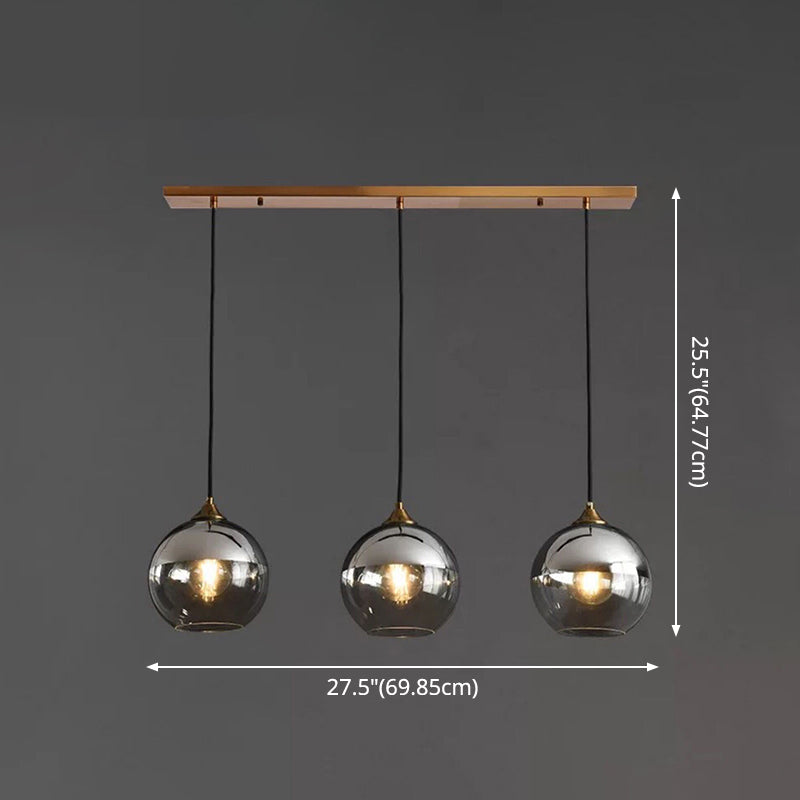 Contemporary Sphere Pendant Lights Blown Glass Hanging Pendant Lights for Bedroom Clearhalo 'Ceiling Lights' 'Glass shade' 'Glass' 'Modern Pendants' 'Modern' 'Pendant Lights' 'Pendants' Lighting' 2553128