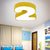 Arabic Numeral Flushmount Lighting Creative LED Acrylic Flush-Mount Light Fixture Yellow Clearhalo 'Ceiling Lights' 'Close To Ceiling Lights' 'Close to ceiling' 'Flush mount' Lighting' 2553176