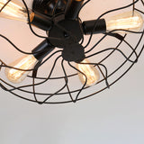 Metal Semi Flush Mount Chandelier Shabby Chic Black Cage Aisle Semi Mount Lighting Clearhalo 'Ceiling Lights' 'Close To Ceiling Lights' 'Close to ceiling' 'Semi-flushmount' Lighting' 2553187