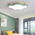 Acrylic Cloud Flush Ceiling Light Fixture Nordic LED Flush Mount Lighting with Metal Shade and Wood Canopy Green Clearhalo 'Ceiling Lights' 'Close To Ceiling Lights' 'Close to ceiling' 'Flush mount' Lighting' 2553202