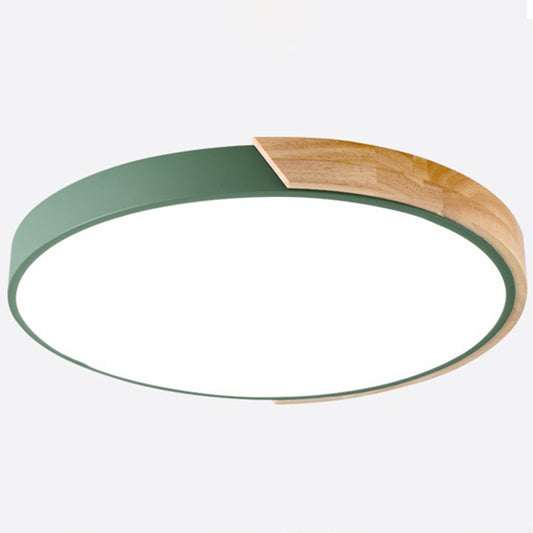 LED Bedroom Flush Ceiling Light Fixture Nordic Flush Mount Lighting with Circle Acrylic Shade Green Clearhalo 'Ceiling Lights' 'Close To Ceiling Lights' 'Close to ceiling' 'Flush mount' Lighting' 2553207