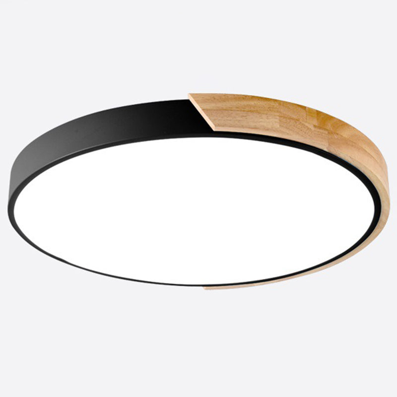 LED Bedroom Flush Ceiling Light Fixture Nordic Flush Mount Lighting with Circle Acrylic Shade Black Clearhalo 'Ceiling Lights' 'Close To Ceiling Lights' 'Close to ceiling' 'Flush mount' Lighting' 2553214