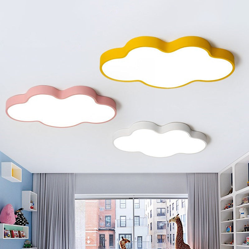 Acrylic Cloud-Shaped Flushmount Ceiling Fixture Minimalist Style LED Flush Mount Lamp Clearhalo 'Ceiling Lights' 'Close To Ceiling Lights' 'Close to ceiling' 'Flush mount' Lighting' 2553248