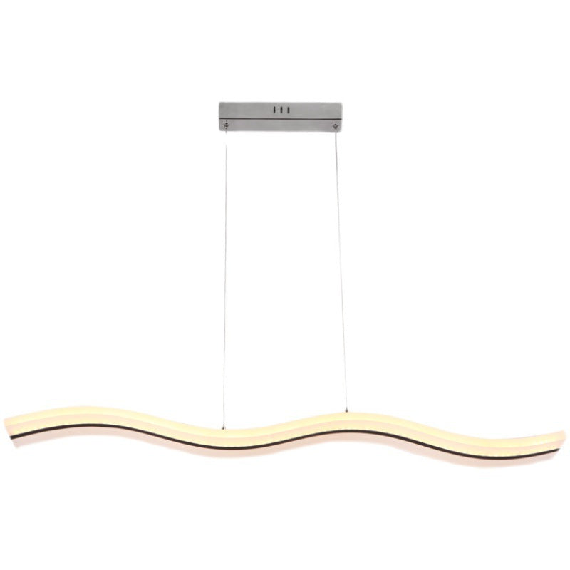 Liquid Flow Island Light Fixture Simplicity Acrylic White LED Pendant Lighting for Dinner Clearhalo 'Ceiling Lights' 'Island Lights' Lighting' 2553261