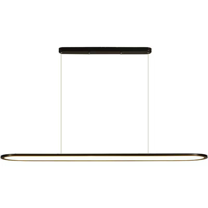 Simple LED Island Lighting Ideas Ultra-thin Oblong Hanging Lamp with Acrylic Shade Clearhalo 'Ceiling Lights' 'Island Lights' Lighting' 2553314