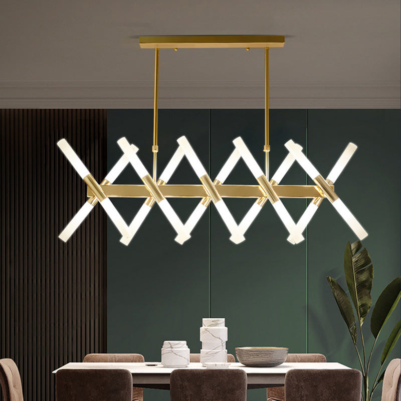 Minimalist Sticks Ceiling Lamp Acrylic 20-Light Dining Room over Island Lighting Clearhalo 'Ceiling Lights' 'Island Lights' Lighting' 2553338