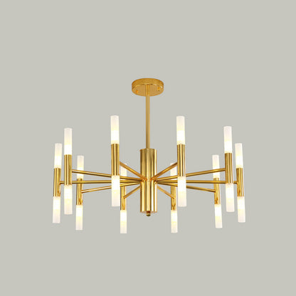 Minimalist Sticks Ceiling Lamp Acrylic 20-Light Dining Room over Island Lighting Gold 27" Clearhalo 'Ceiling Lights' 'Island Lights' Lighting' 2553344