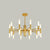 Minimalist Sticks Ceiling Lamp Acrylic 20-Light Dining Room over Island Lighting Gold 27" Clearhalo 'Ceiling Lights' 'Island Lights' Lighting' 2553344