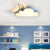 Cloud and Moon Metal Flush Mount Ceiling Light Nordic LED Close To Ceiling Lighting Fixture Blue Clearhalo 'Ceiling Lights' 'Close To Ceiling Lights' 'Close to ceiling' 'Flush mount' Lighting' 2553350