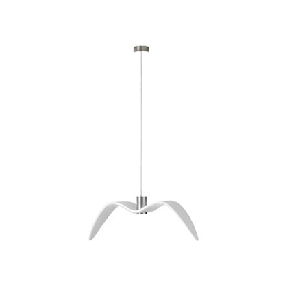 White Modern Art Deco Seagulls Hanging Lamp 1 Light Resin Material Drop Pendant for Dining Room White 12.5" Clearhalo 'Ceiling Lights' 'Pendant Lights' 'Pendants' Lighting' 2554183