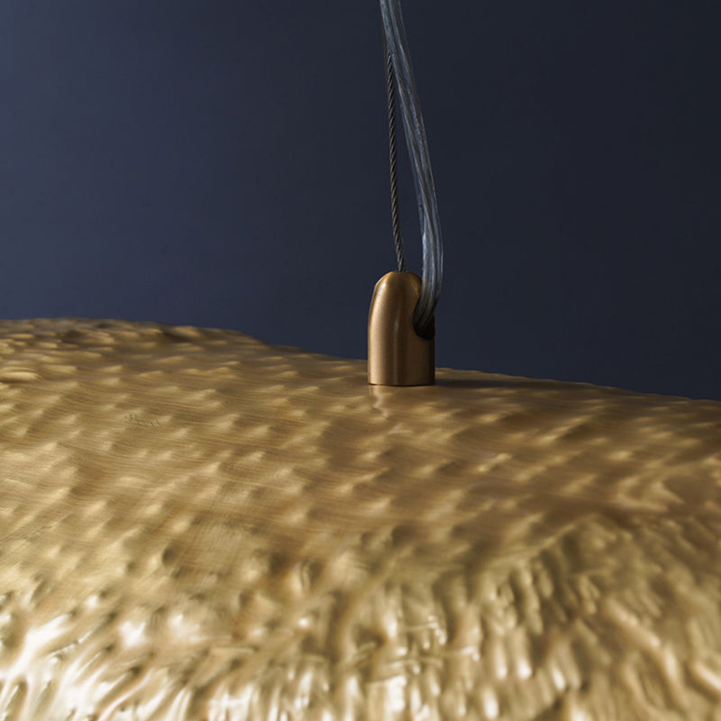 Gold 1 Light Lotus Leaf Shaped Ceiling Pendant Mid-Century Metal Hanging Lamp for Restaurant Clearhalo 'Ceiling Lights' 'Modern Pendants' 'Modern' 'Pendant Lights' 'Pendants' Lighting' 2554204