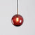 Mid-Century Spherical Hanging Light Kit Glass 1-Light Restaurant Drop Pendant in Brass Red Clearhalo 'Ceiling Lights' 'Glass shade' 'Glass' 'Modern Pendants' 'Modern' 'Pendant Lights' 'Pendants' Lighting' 2554243
