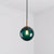 Mid-Century Spherical Hanging Light Kit Glass 1-Light Restaurant Drop Pendant in Brass Green Clearhalo 'Ceiling Lights' 'Glass shade' 'Glass' 'Modern Pendants' 'Modern' 'Pendant Lights' 'Pendants' Lighting' 2554247