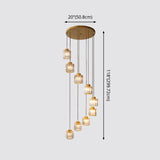 Prismatic Crystal Cylindrical Ceiling Pendant Light Modernism Multiple Hanging Light for Stairway Clearhalo 'Ceiling Lights' 'Modern Pendants' 'Modern' 'Pendant Lights' 'Pendants' Lighting' 2554266