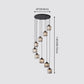 Prismatic Crystal Cylindrical Ceiling Pendant Light Modernism Multiple Hanging Light for Stairway Clearhalo 'Ceiling Lights' 'Modern Pendants' 'Modern' 'Pendant Lights' 'Pendants' Lighting' 2554267