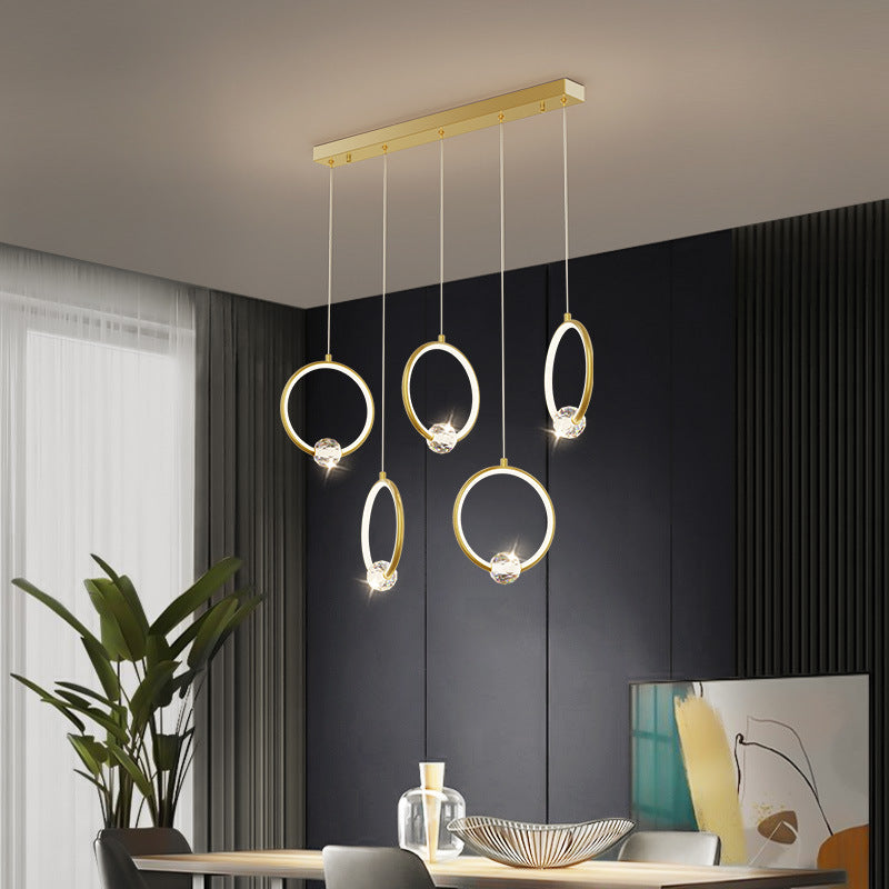 Ring-Shaped Hanging Pendant Light Modern Metal LED Indoor Suspended Lighting Fixture Clearhalo 'Ceiling Lights' 'Modern Pendants' 'Modern' 'Pendant Lights' 'Pendants' Lighting' 2554345