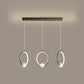 Ring-Shaped Hanging Pendant Light Modern Metal LED Indoor Suspended Lighting Fixture 3 Black Clearhalo 'Ceiling Lights' 'Modern Pendants' 'Modern' 'Pendant Lights' 'Pendants' Lighting' 2554347