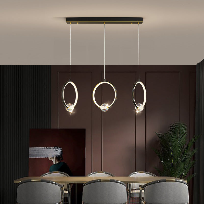 Ring-Shaped Hanging Pendant Light Modern Metal LED Indoor Suspended Lighting Fixture Clearhalo 'Ceiling Lights' 'Modern Pendants' 'Modern' 'Pendant Lights' 'Pendants' Lighting' 2554348