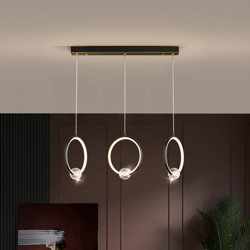 Ring-Shaped Hanging Pendant Light Modern Metal LED Indoor Suspended Lighting Fixture Clearhalo 'Ceiling Lights' 'Modern Pendants' 'Modern' 'Pendant Lights' 'Pendants' Lighting' 2554350