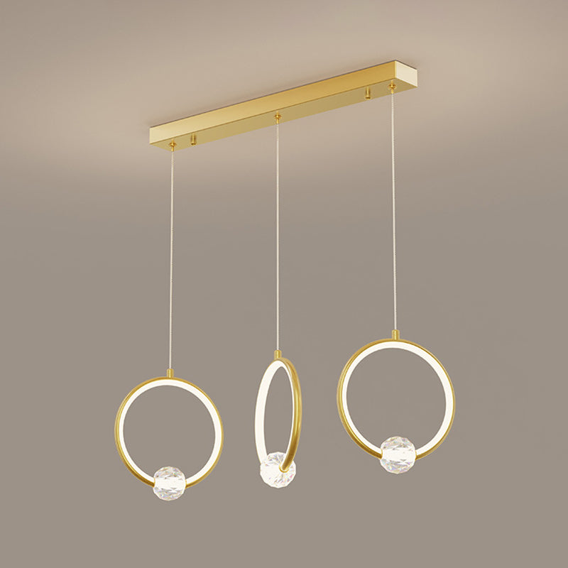 Ring-Shaped Hanging Pendant Light Modern Metal LED Indoor Suspended Lighting Fixture Clearhalo 'Ceiling Lights' 'Modern Pendants' 'Modern' 'Pendant Lights' 'Pendants' Lighting' 2554353