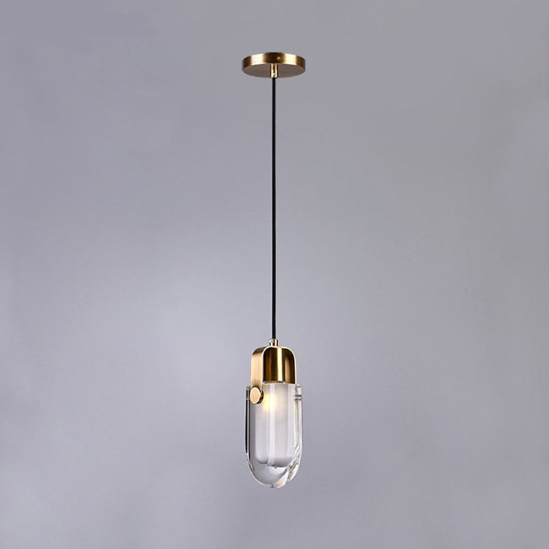 Droplet Crystal Pendant Ceiling Light Contemporary LED Gold Ceiling Suspension Lamp Clearhalo 'Ceiling Lights' 'Modern Pendants' 'Modern' 'Pendant Lights' 'Pendants' Lighting' 2554379