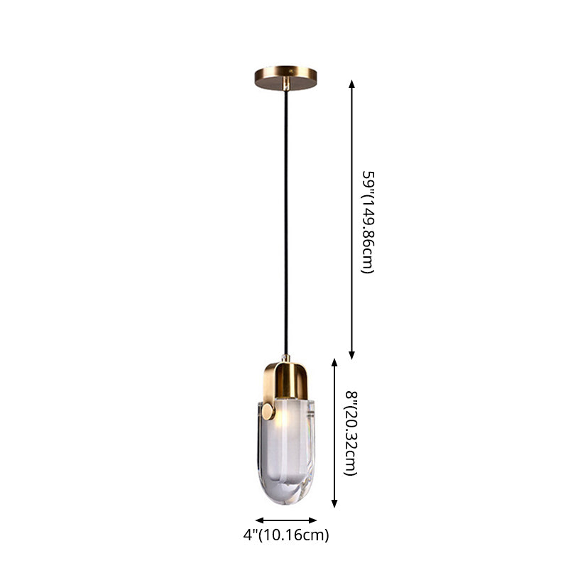 Droplet Crystal Pendant Ceiling Light Contemporary LED Gold Ceiling Suspension Lamp Clearhalo 'Ceiling Lights' 'Modern Pendants' 'Modern' 'Pendant Lights' 'Pendants' Lighting' 2554382