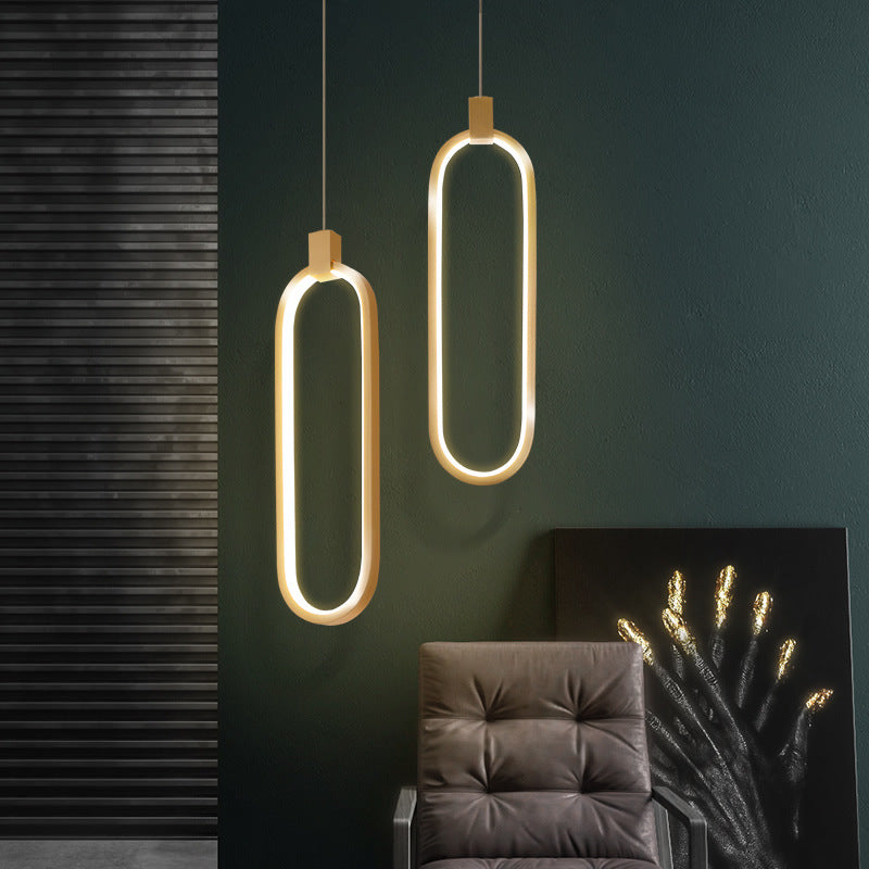 Gold LED Bedroom Hanging Pendant Light Metal Single Head Small Ceiling Pendant Light Clearhalo 'Ceiling Lights' 'Modern Pendants' 'Modern' 'Pendant Lights' 'Pendants' Lighting' 2554712