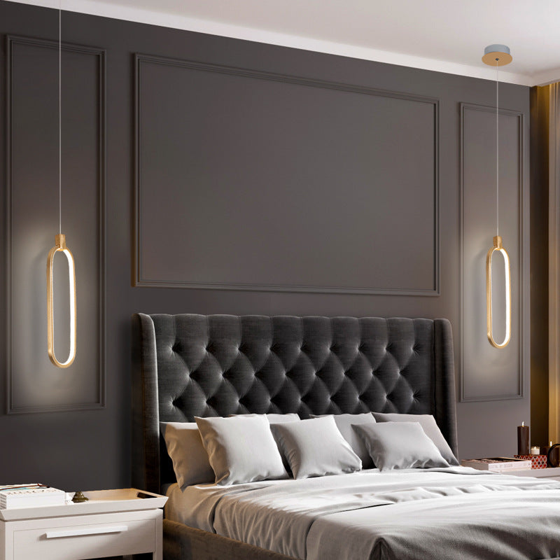 Gold LED Bedroom Hanging Pendant Light Metal Single Head Small Ceiling Pendant Light Clearhalo 'Ceiling Lights' 'Modern Pendants' 'Modern' 'Pendant Lights' 'Pendants' Lighting' 2554715