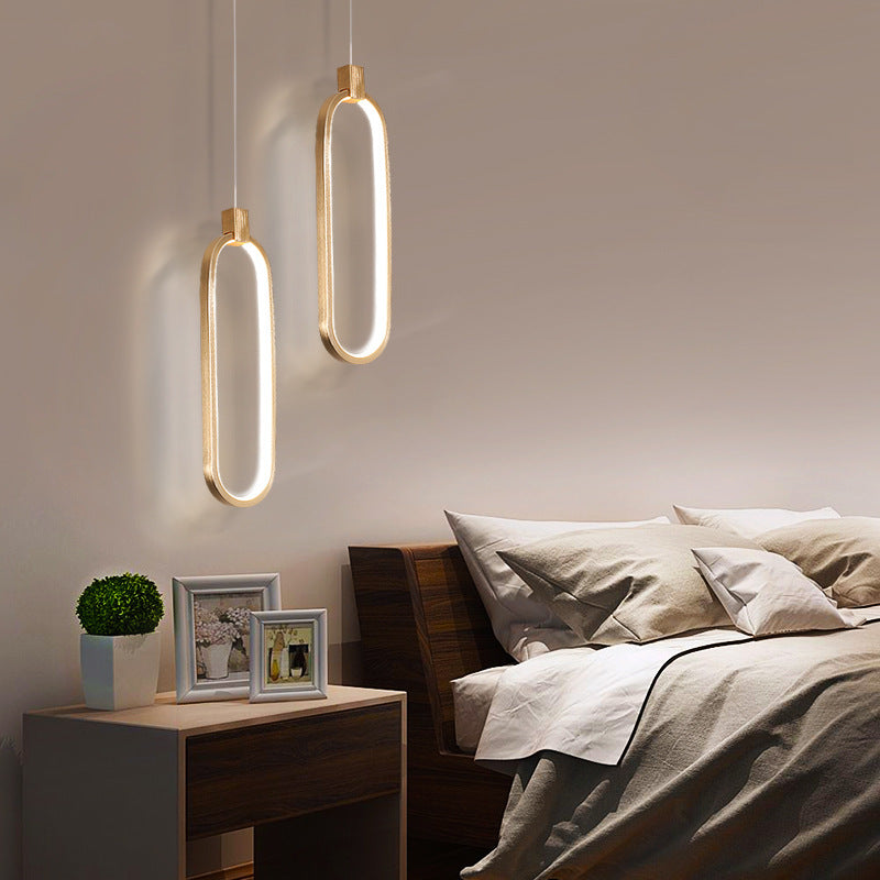 Gold LED Bedroom Hanging Pendant Light Metal Single Head Small Ceiling Pendant Light Clearhalo 'Ceiling Lights' 'Modern Pendants' 'Modern' 'Pendant Lights' 'Pendants' Lighting' 2554717