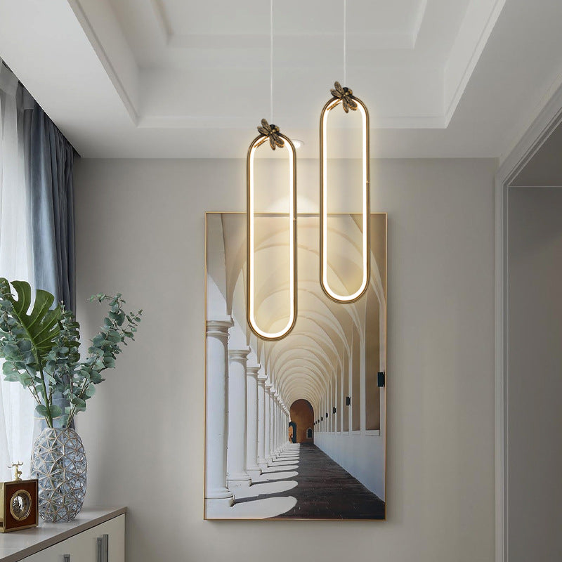 Bronze LED Small Pendant Light Modern Style Creative Ceiling Pendant Clearhalo 'Ceiling Lights' 'Modern Pendants' 'Modern' 'Pendant Lights' 'Pendants' Lighting' 2554725