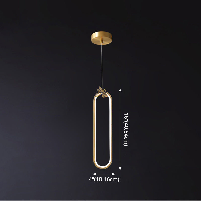 Bronze LED Small Pendant Light Modern Style Creative Ceiling Pendant Clearhalo 'Ceiling Lights' 'Modern Pendants' 'Modern' 'Pendant Lights' 'Pendants' Lighting' 2554727