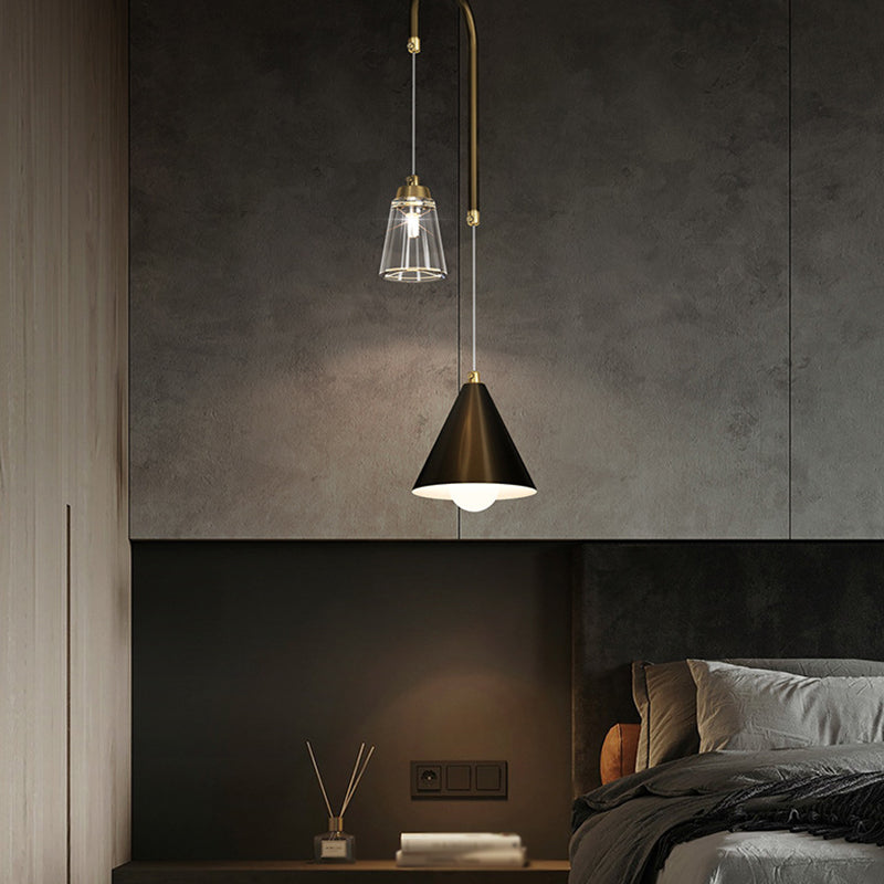 Modern Industrial Mini Pendant Ceiling Light Metal Cone Hanging Lamp Fixture for Dining Room Clearhalo 'Ceiling Lights' 'Modern Pendants' 'Modern' 'Pendant Lights' 'Pendants' Lighting' 2554765