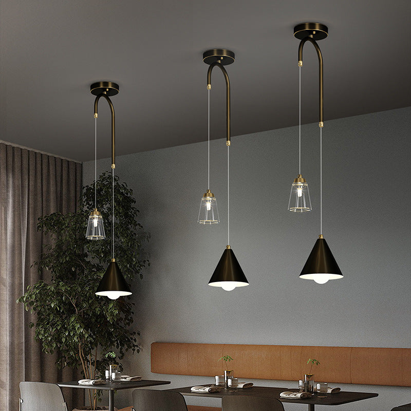 Modern Industrial Mini Pendant Ceiling Light Metal Cone Hanging Lamp Fixture for Dining Room Clearhalo 'Ceiling Lights' 'Modern Pendants' 'Modern' 'Pendant Lights' 'Pendants' Lighting' 2554769