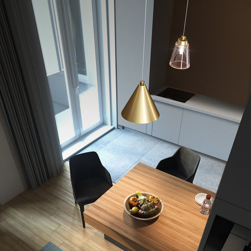 Modern Industrial Mini Pendant Ceiling Light Metal Cone Hanging Lamp Fixture for Dining Room Clearhalo 'Ceiling Lights' 'Modern Pendants' 'Modern' 'Pendant Lights' 'Pendants' Lighting' 2554770