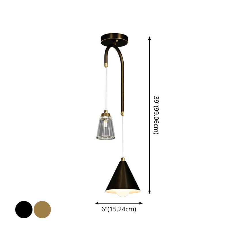 Modern Industrial Mini Pendant Ceiling Light Metal Cone Hanging Lamp Fixture for Dining Room Clearhalo 'Ceiling Lights' 'Modern Pendants' 'Modern' 'Pendant Lights' 'Pendants' Lighting' 2554772