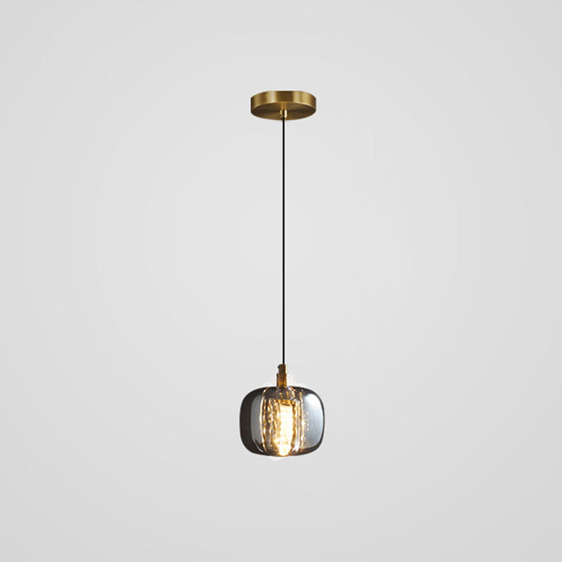 Brass Finish Mini Crystal Pendant Light Modern Style Ceiling Pendant Light for Living Room Bar Coffee Shop Antique Brass Clearhalo 'Ceiling Lights' 'Modern Pendants' 'Modern' 'Pendant Lights' 'Pendants' Lighting' 2554776