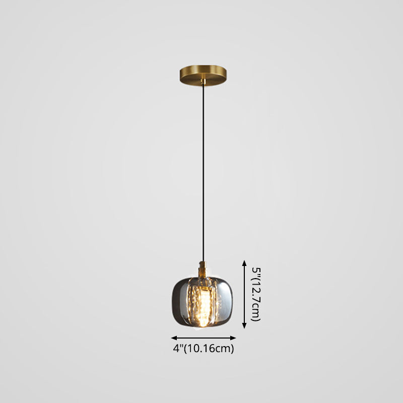 Brass Finish Mini Crystal Pendant Light Modern Style Ceiling Pendant Light for Living Room Bar Coffee Shop Clearhalo 'Ceiling Lights' 'Modern Pendants' 'Modern' 'Pendant Lights' 'Pendants' Lighting' 2554794