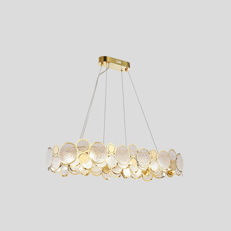 Large Crystal Bedroom Pendant Ceiling Lights Brass Finish Metal Light Fixture with Glass Shade Brass 36.5" White Clearhalo 'Ceiling Lights' 'Glass shade' 'Glass' 'Modern Pendants' 'Modern' 'Pendant Lights' 'Pendants' Lighting' 2554839