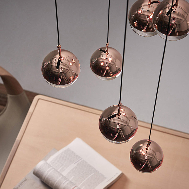 Designer Modern and Simple LED Globe Pendant Light Clear Crystal Mini Hanging Light Clearhalo 'Ceiling Lights' 'Glass shade' 'Glass' 'Modern Pendants' 'Modern' 'Pendant Lights' 'Pendants' Lighting' 2554850