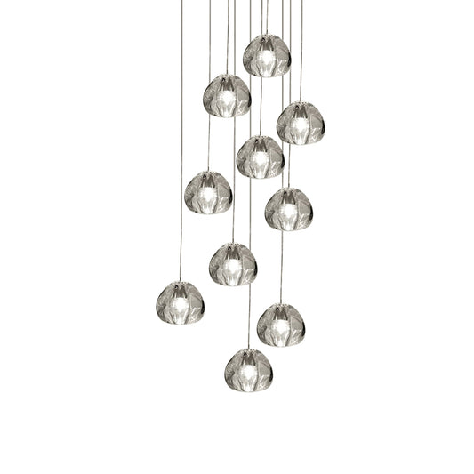 Clear Bubble Glass Mini Pendant Light Modern Nordic LED Round Stair Hanging Lamp 10 Clear Clearhalo 'Ceiling Lights' 'Modern Pendants' 'Modern' 'Pendant Lights' 'Pendants' Lighting' 2554896
