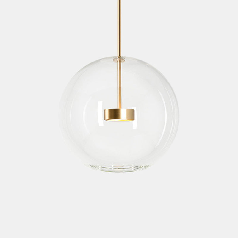 Clear Bubble Lamp Globe Glass Hanging Lamp for Dining Room Coffee Shop Restaurant 1 Clear Clearhalo 'Ceiling Lights' 'Glass shade' 'Glass' 'Modern Pendants' 'Modern' 'Pendant Lights' 'Pendants' Lighting' 2554919
