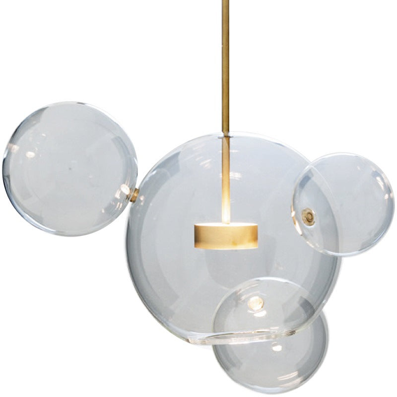 Clear Bubble Lamp Globe Glass Hanging Lamp for Dining Room Coffee Shop Restaurant Clearhalo 'Ceiling Lights' 'Glass shade' 'Glass' 'Modern Pendants' 'Modern' 'Pendant Lights' 'Pendants' Lighting' 2554927