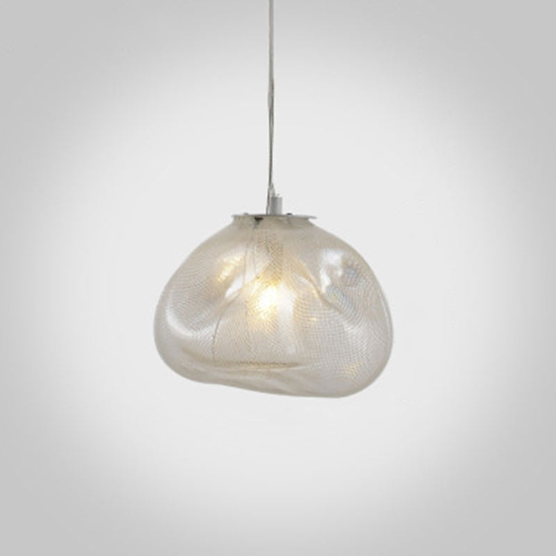 Post Modern Cloud Suspension Lighting Adjustable Cord Hanging Pendant Light Clear 12" Clearhalo 'Ceiling Lights' 'Glass shade' 'Glass' 'Modern Pendants' 'Modern' 'Pendant Lights' 'Pendants' Lighting' 2554942