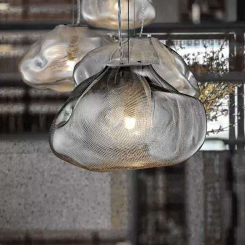 Post Modern Cloud Suspension Lighting Adjustable Cord Hanging Pendant Light Clearhalo 'Ceiling Lights' 'Glass shade' 'Glass' 'Modern Pendants' 'Modern' 'Pendant Lights' 'Pendants' Lighting' 2554944