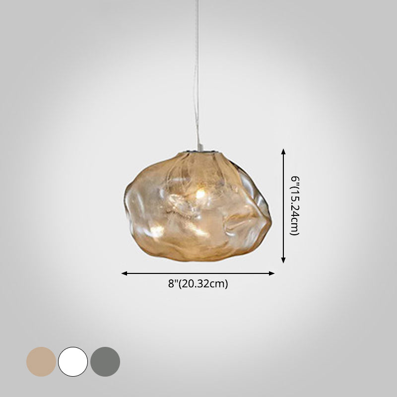 Post Modern Cloud Suspension Lighting Adjustable Cord Hanging Pendant Light Clearhalo 'Ceiling Lights' 'Glass shade' 'Glass' 'Modern Pendants' 'Modern' 'Pendant Lights' 'Pendants' Lighting' 2554951